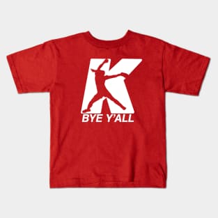 Bye Yall Softball Strikeout See You Later K Fastpitch Pitcher Kids T-Shirt